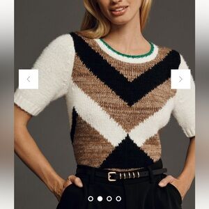 Anthropologie Maeve shrunken Tee sweater